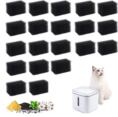 Produktbild von Schaumfilter für Katzen-Trinkfontäne, 20 Stück, für runde oder quadratische Fontänen