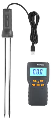 Obrázok produktu pre Merač vlhkosti s dlhým sondovým nástrojom na digitálne meranie obilia, pšenice, ryže a kukurice