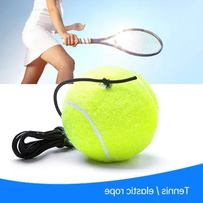 Productafbeelding van Tennis Trainingsballen - Oefenballen met Touw - Individueel Trainen - Met Elastische Koord - 3 Stuks - Groen