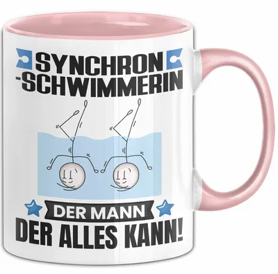 Produktbild von Synchronschwimmerin Tasse Geschenk für Synchronschwimmerin Der Mann Der Alles Kann Geschenkidee zum Geburtstag (Rosa)
