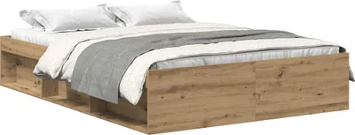 Productafbeelding van vidaXL Bedframe zonder matras, Artisan-eikenhout, 120x200 cm, houtvezel