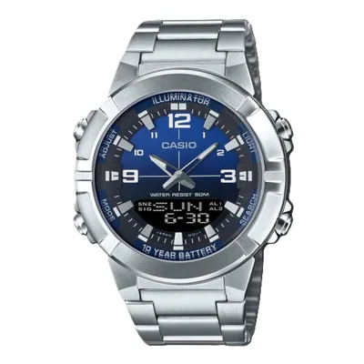 Produktbild von Casio AMW-870DA-2A1V Herrenuhr, Analog-Digital, Blau, 50 m