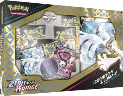 Produktbild von Pokemon Zenit der Könige: Icognito-V & Lugia-V Spezial-Kollektion (deutsch) - 5 Booster Packs