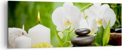 Produktbild von Bild auf Leinwand - Leinwandbild - Blume aromatherapie spa - 140x50cm - Wand Bild - Wanddeko - Leinwanddruck - Bilder - Kunstdruck - Wanddekoration - Leinwand bilder - Wandkunst - AB140x50-2718