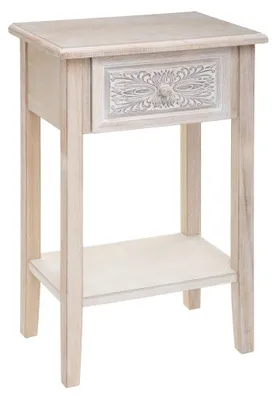 Produktbild von ATMOSPHERA Hina Nachttisch aus Holz, 1 Schublade, Höhe 67 cm - Atmosphera