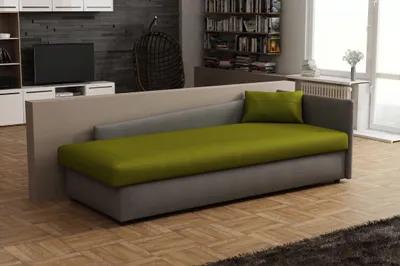Obrázek produktu pro Válenda 80x200 RUOXI s úložným prostorem - šedá / zelená