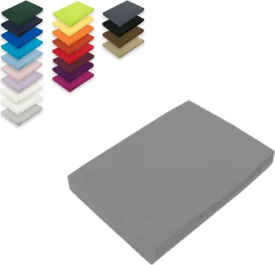 Produktbild von Microfaser Spannbettlaken  Rundumgummizug 90 - 100 x 200 cm + 28 cm Grau