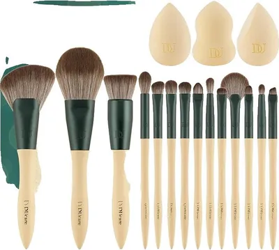 Image de Set de pinceaux de maquillage, 32 pièces, poils synthétiques, DU-DF1456 - (14 pièces)