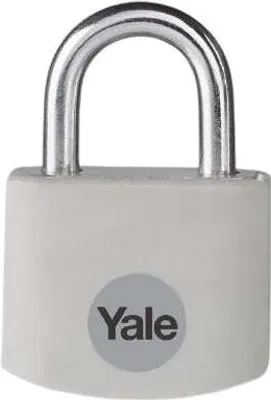 Produktbild von Yale Vorhängeschloss mit Schlüssel, 25mm Aluminium Schloss, Grau, 3 Schlüssel