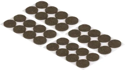 Obrázek produktu pro Walteco Filcové podložky, průměr 30mm, samolepicí, hnědé, 32 ks