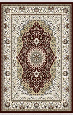 Produktbild von Orientalisch Teppich Kunstteppich Braun Bodenbelag Kurzflor Wohnzimmer 160x230