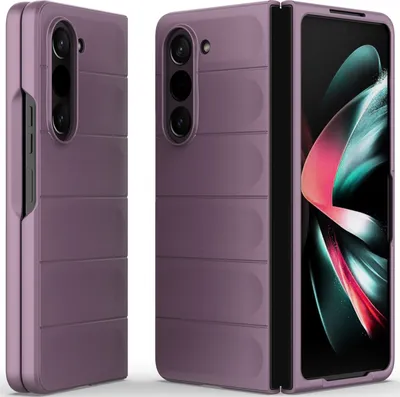 Produktbild von Handyhülle für Samsung Galaxy Z Fold 5 Hartes PC Matt Stossfest Anti-rutsch Hülle Lila