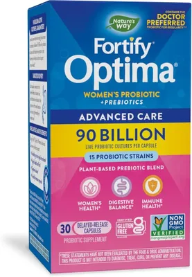 Imagen del producto de Nature's Way Primadophilus Optima para mujeres, 90 mil millones de probióticos - 30 cápsulas vegetales