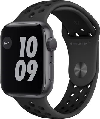 Produktbild von Watch Nike Series 6 GPS, 44mm Aluminiumgehäuse Space Grau, mit Sportarmband, anthrazit/schwarz