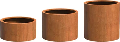 Produktbild von Adezz Circum mit Boden Pflanzgefäß aus Corten-Stahl Pflanzkübel Blumentopf