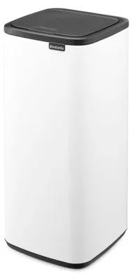 Obrázok produktu pre Brabantia Bo Touch Bin, 10 L, Obdĺžnikový, Oceľ, Biela, Plast, Pedál