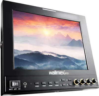 Produktbild von Walimex pro LCD Monitor Director II 9,7' Professioneller Video Screen 24,6 cm mit 1920 x 1080 Pixel, Full HD, 8-fach Zoom, HDMI Out - für Video DSLR Kamera