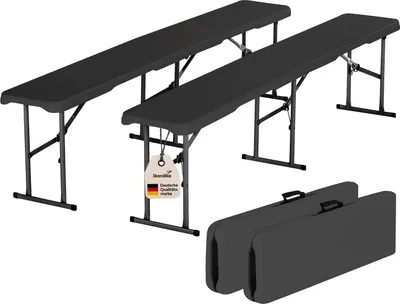 Produktbild von Skandika Bank und Klapptisch Masi schwarz