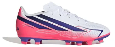 Obrázok produktu pre adidas F50 Hyperfast Club – detská futbalová kopačka FG/MG – biela/fialová/biela/fialová – veľkosť 35