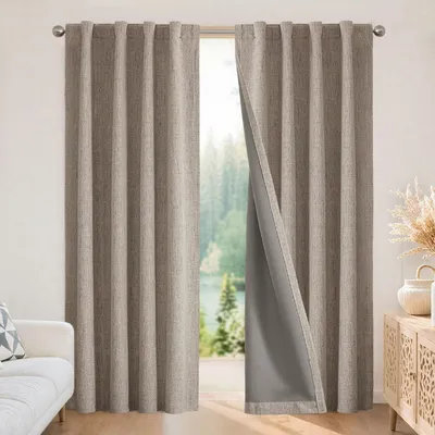 Obrázek produktu pro Závěsy - Zatemňovací - 100% zatemnění - Černá - 244 x 241 cm - Tepelně izolační