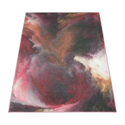 Produktbild von Teppich Wohnzimmer Schlafzimmer Flachgewebe Modern Abstrakt Vintage Waschbar Grösse 80x150 cm
