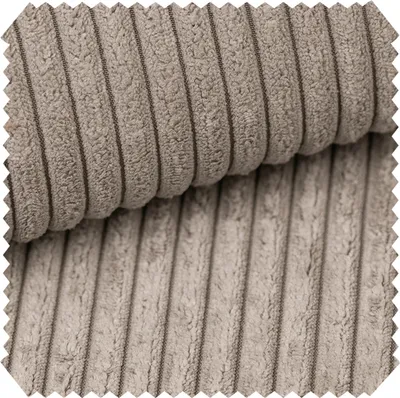 Produktbild von novely® PORTO - Polsterstoff in Breitcord-Optik - Ultraweicher Möbelstoff - Pflegeleichte Meterware 1 lfm - Farbe: 02 Dunkelbeige Taupe