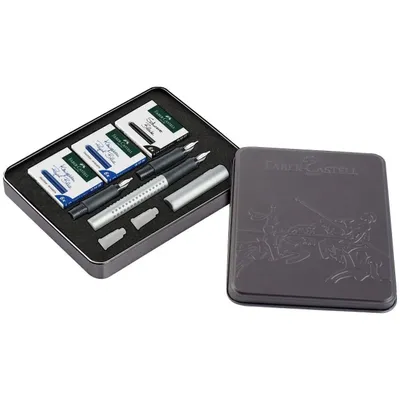 Produktbild von FABER-CASTELL Kalligraphie-Set GRIP 2011 silber