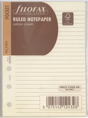 Produktbild von FILOFAX Einlage POCKET Linien cot.cr. Baumwolle CREAM