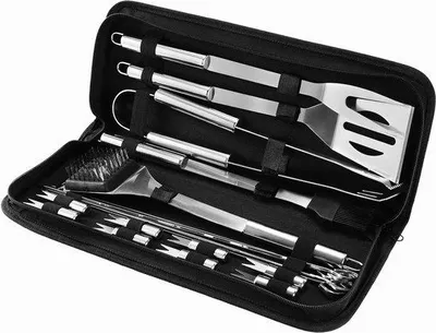 Produktbild von Famanu Barbecue Set 20-teilig mit Tragetasche - Komplettes Grillzubehör für Outdoor