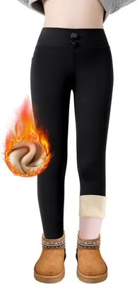 Produktbild von Thermoleggings Mädchen 104-176, gefüttert, mit Taschen, warme Winterunterhose, für kalte Tage
