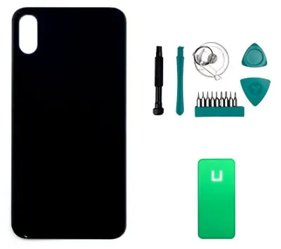 Produktbild von iPhone XS Backcover schwarz - Set