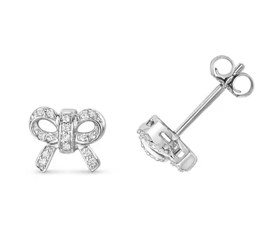 Produktbild von 9 Karat (375) Weißgold Damen - Diamant Paar Ohrstecker Brillant-Schliff 0.10 Karat G - I1 I2 - 7mm*9mm; TRS2738
