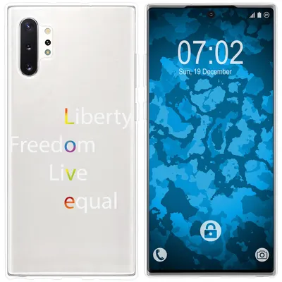 Produktbild von PhoneNatic Case kompatibel mit Samsung Galaxy Note 10+ Silikon-Hülle pride Wörter M2