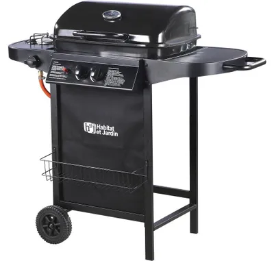Image de Barbecue gaz "Party 3" - 3 brûleurs dont 1 latéral - 9.38 kW - Noir