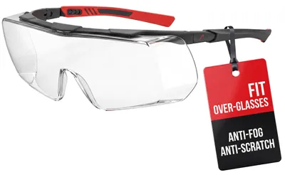 Productafbeelding van ACE Evo OTG veiligheidsbril voor brildragers - Overbril voor bouw, ambacht en industrie - EN 166 - Zwart - Verpakking met 1 stuk