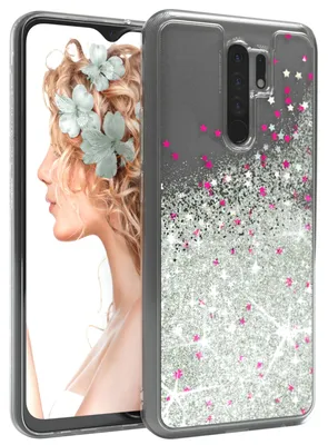 Produktbild von EAZY CASE - Glitzer Hülle kompatibel mit  Xiaomi Redmi 9 / Redmi 9 Prime Glitzer Schutzhülle, Soft Case, Backcover Transparent mit Motiv