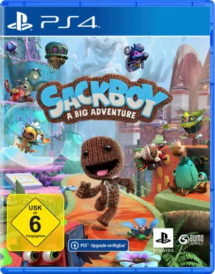 The image shows the game box for Sackboy: A Big Adventure for PS4.