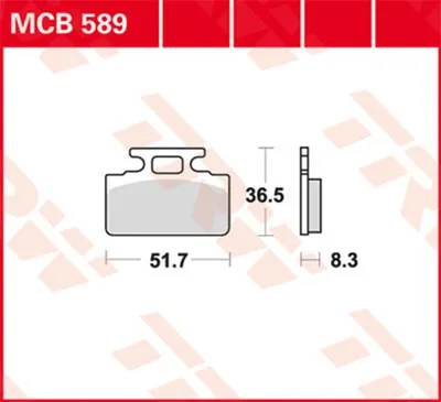 Obrázok produktu pre TRW Sada brzdových doštičiek MCB589 Ariba ZB50P AB22