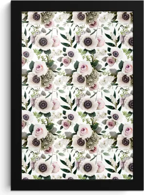 Produktbild von MuchoWow® MuchoWow® Gerahmtes Poster Blumen - Rosen - Anemone 20x30 cm - Poster mit zchwarzem Bilderrahmen - Drucken - Bilder Poster im Rahmen