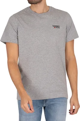 Produktbild von Tommy Jeans Herren Regular Corp Logo T-Shirt, Grau XL