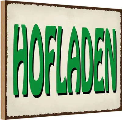 Produktbild von vianmo Holzschild 12x18 cm Hofladen Verkauf Marktstand Laden