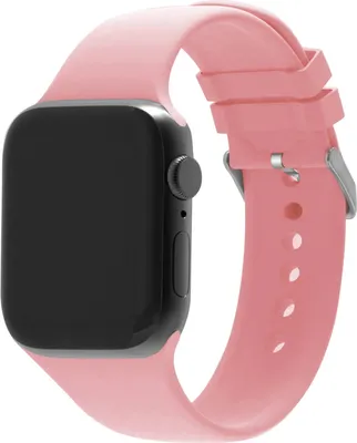 Produktbild von Strap-it Silikonarmband mit Dornschließe passend für Apple Watch  Serie 1/2/3/4/5/6/7/8/9/10/11/SE/Ultra (2) - Pink - Größe: 44/45/46/49mm