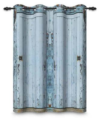 Produktbild von Ösenvorhang Holzbrett Landhausstil 135x229cm 1er Pack