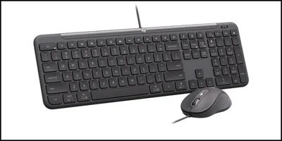 Obrázek produktu pro Logitech 920-013346, Kabel, USB, Nůžkový spínač, QWERTY, Grafit, Obsahuje myš