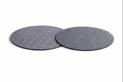 Produktbild von 4 Stück Sitzauflagen Anthrazit Filz rund Ø35cm Anti Rutsch Noppen Filzkissen