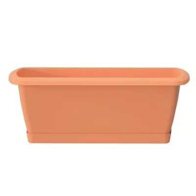 Obrázok produktu pre Terakotový plastový balkónový kvetináč 49x15 cm s podstavcom Espana