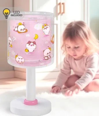 Zdjęcie produktu dla Lampka nocna LED Kawaii Friends Zwierzęta różowy dla dzieci