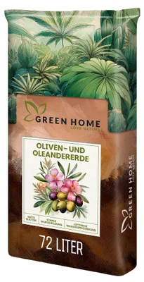 Produktbild von Green Home Olivenbaum- & Oleandererde 72 L – für mediterrane Pflanzen, mit Langzeitdünger, Perlite, Kokosfasern, pH 5,8, gute Drainage