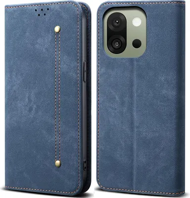 Immagine prodotto di Custodia per OnePlus 13T, custodia a portafoglio in pelle con chiusura magnetica e supporto blu