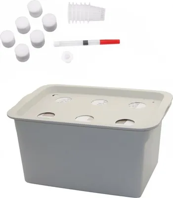 Produktbild von Indoor 6 Löcher Hydroponisches System SOILLON KULTICATION PLANTS GERAUSGESTELLTE KIT KIT-Grau ohne Luftpumpe